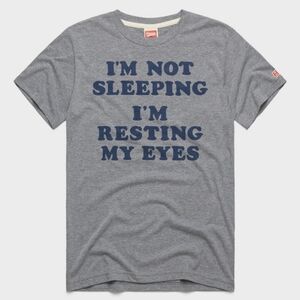 HOMAGE “I’m Not Sleeping, I’m Resting My Eyes” Graphic Tee – Heather Grey